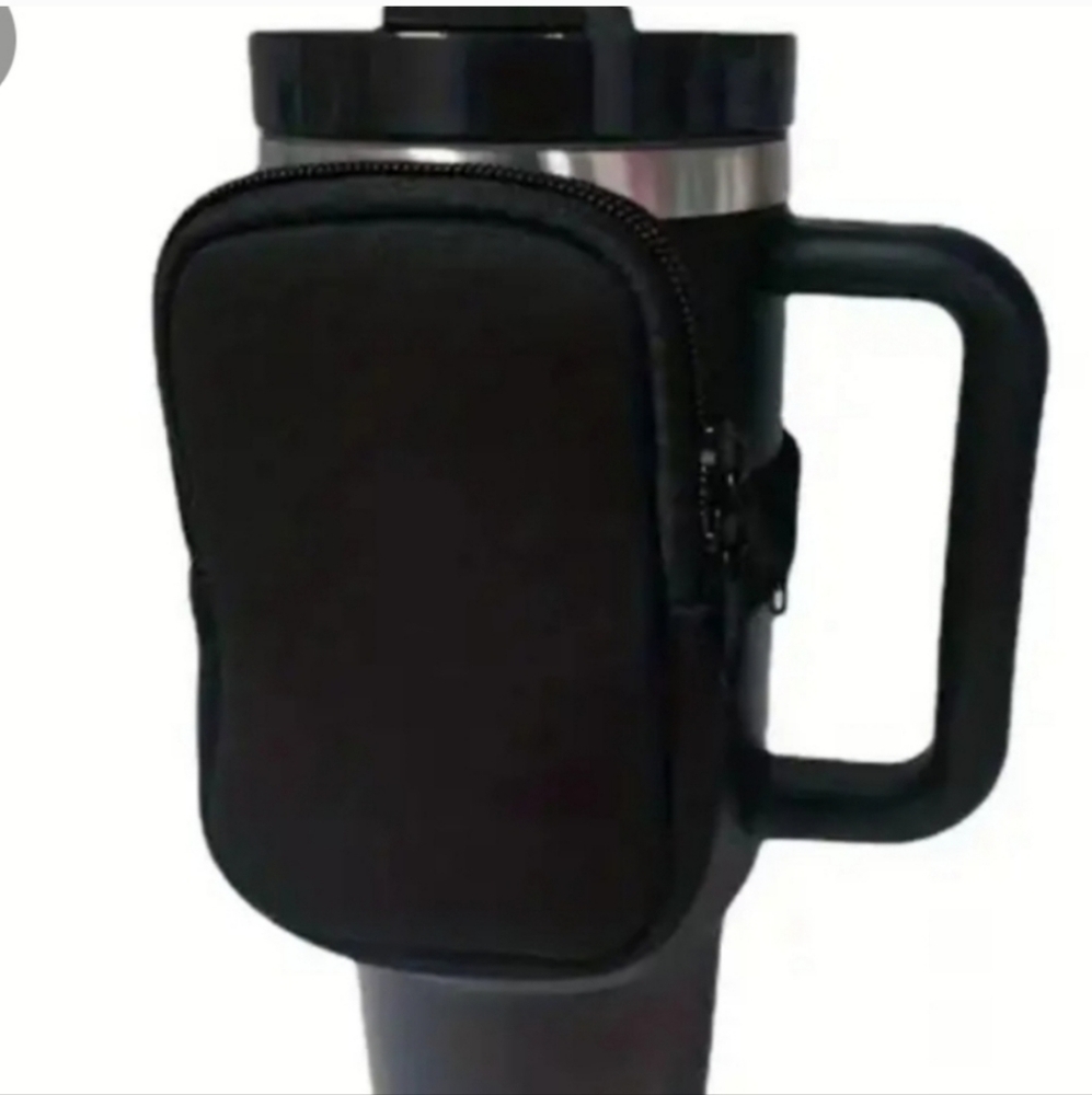 Tumbler Mug Bag Water Bottle Storage Pouch For 20oz/30oz/40oz 4x5" black